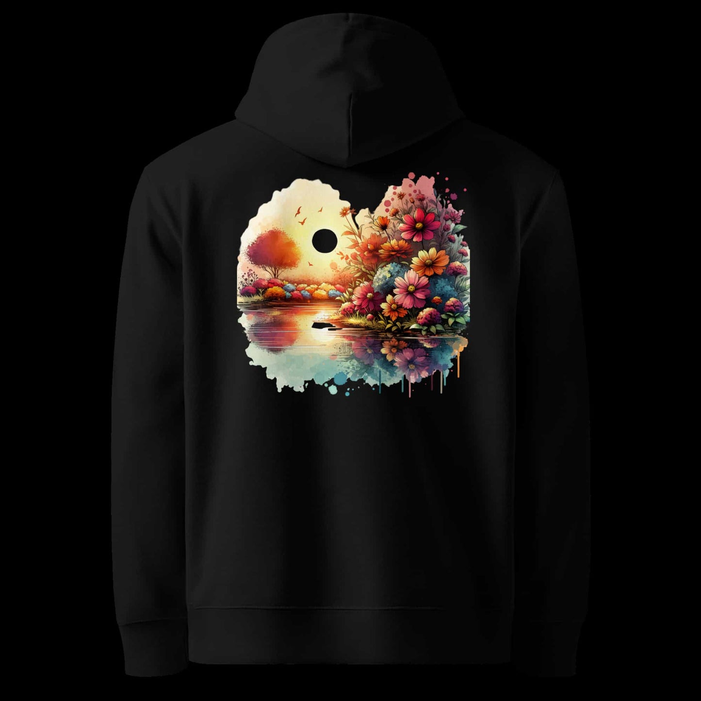 Schwarz: Damen Bio Hoodie See Schwarz von TextilRebell – GOTS-zertifiziert, 350 g/m², nachhaltiger Streetwear-Style