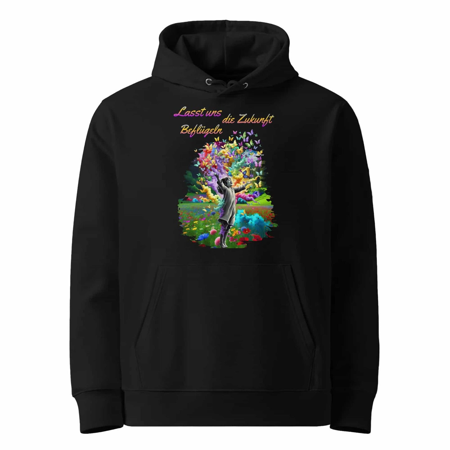 Weiß: Damen Bio Hoodie Zukunft Weiß von TextilRebell – GOTS-zertifiziert, 350 g/m², faire Produktion