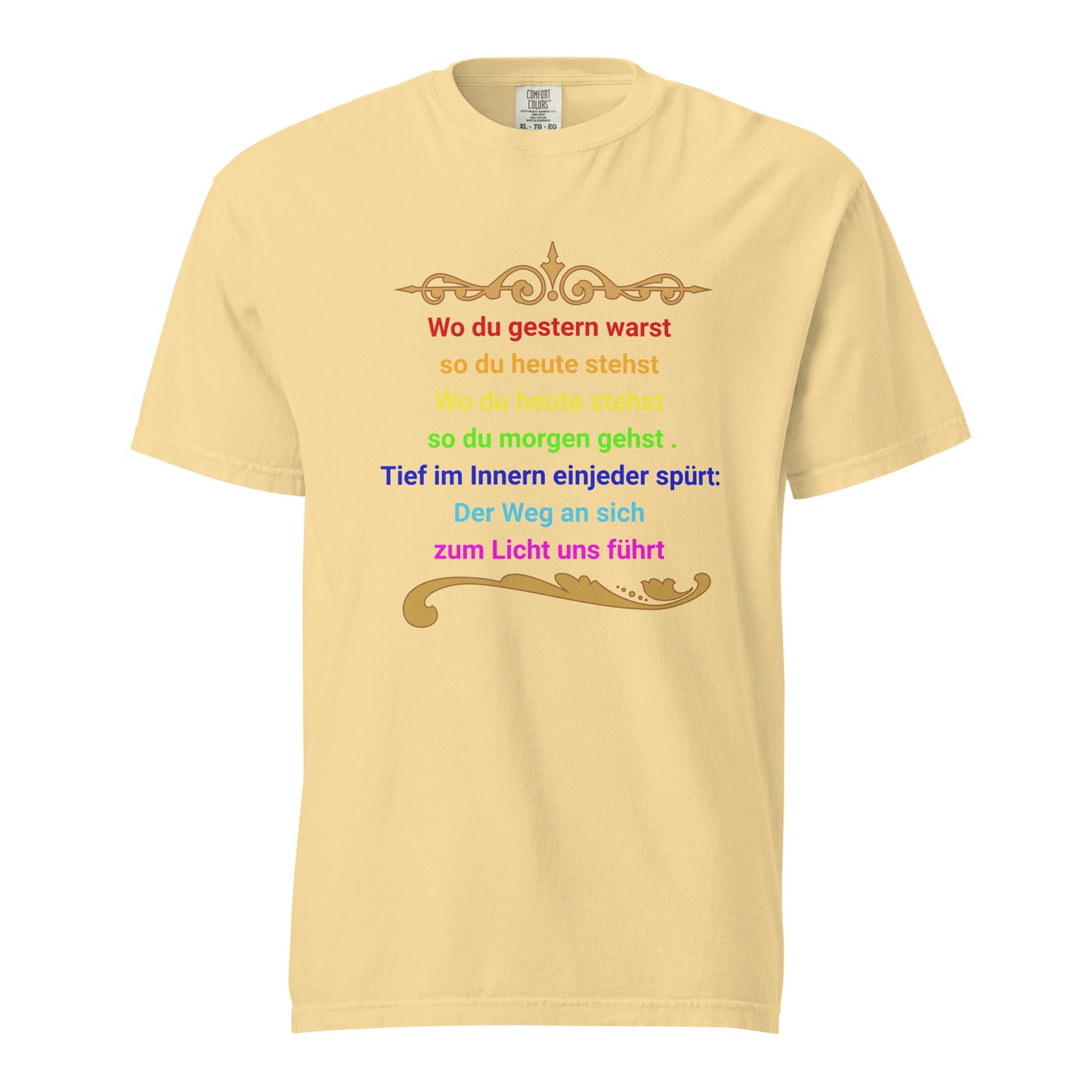 Damen Bio T-Shirt „Der Weg zum ICH BIN" von TextilRebell – 100% Bio-Baumwolle, GOTS-zertifiziert, stückgefärbt, nachhaltige Streetwear