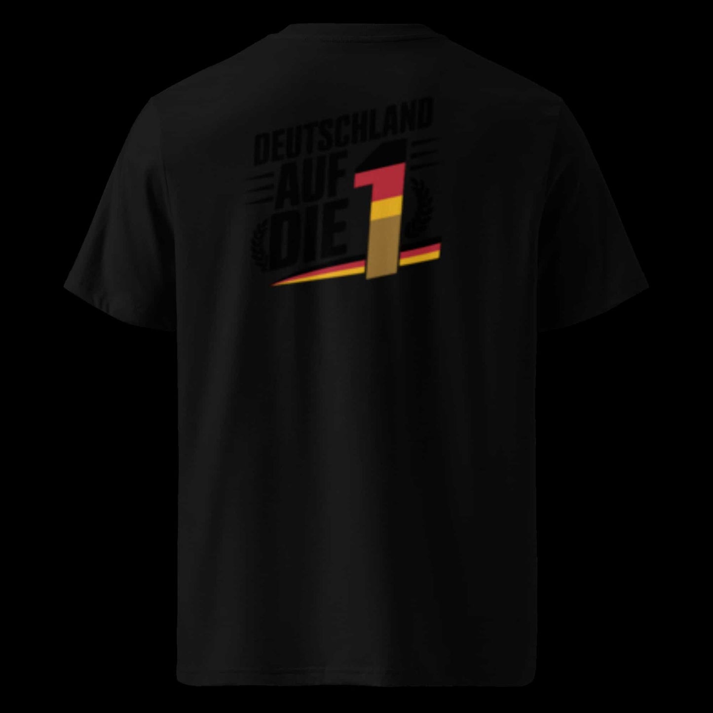 Schwarz: Herren Bio T-Shirt Auf die 1 Schwarz von TextilRebell – GOTS-zertifiziert, 180 g/m², nachhaltiger Streetwear-Style