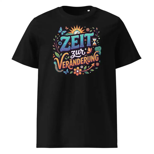 Damen T-Shirt „Zeit zur Veränderung" in Schwarz – 100% Bio-Baumwolle GOTS | TextilRebell