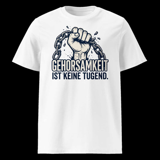 „Herren Bio T-Shirt Gehorsamkeit von TextilRebell – 100% GOTS-zertifizierte Bio-Baumwolle, nachhaltiges Statement Streetwear"