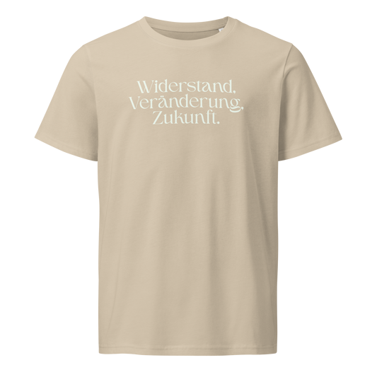 Wüstenstaub: Herren Bio T-Shirt Widerstand Wüstenstaub von TextilRebell – GOTS-zertifiziert, 100% Bio-Baumwolle, faire Produktion