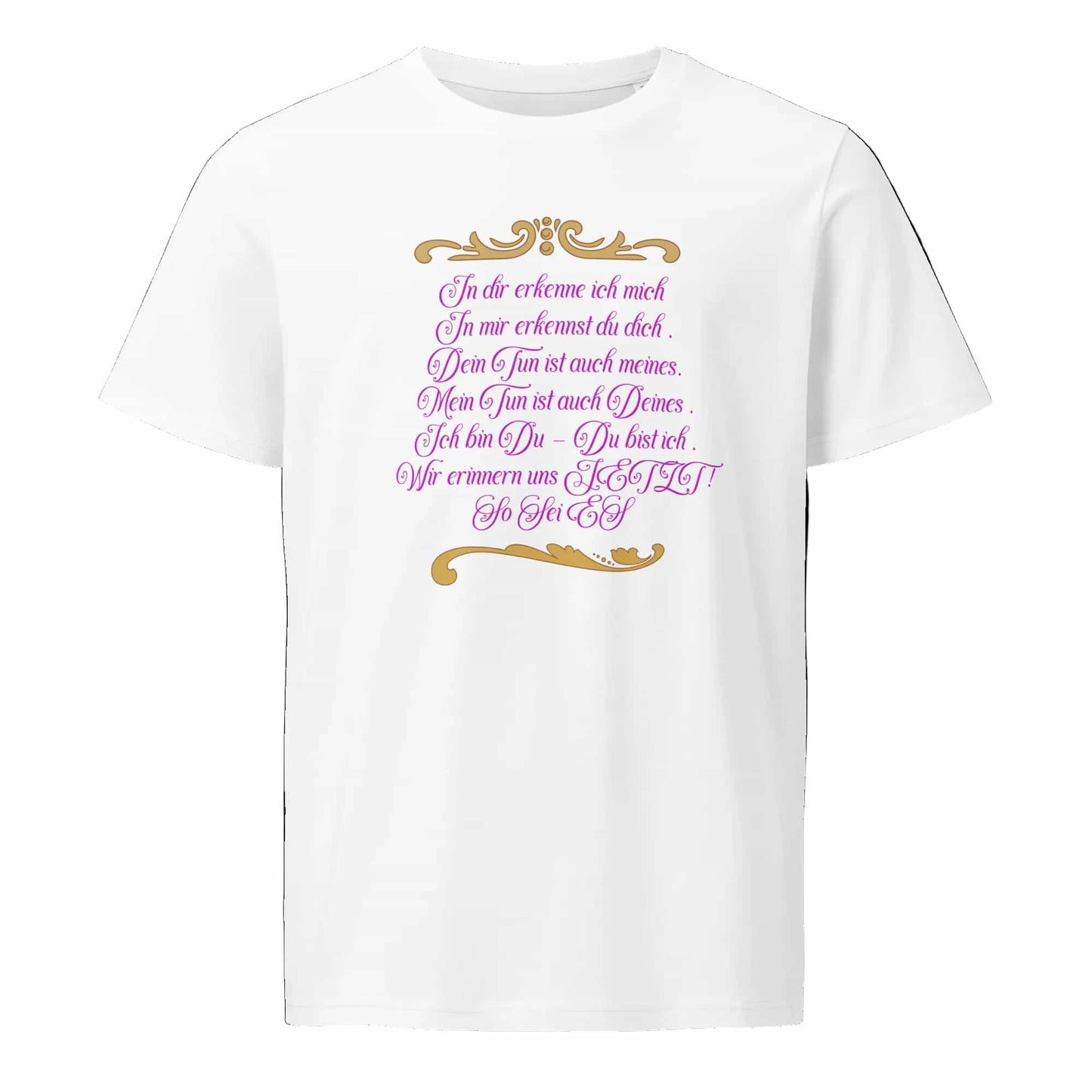 Weiß/Natur: Damen Bio T-Shirt So Sei Es von GlaubensRebell – GOTS-zertifiziert, 155 g/m², spirituelles Statement-Shirt