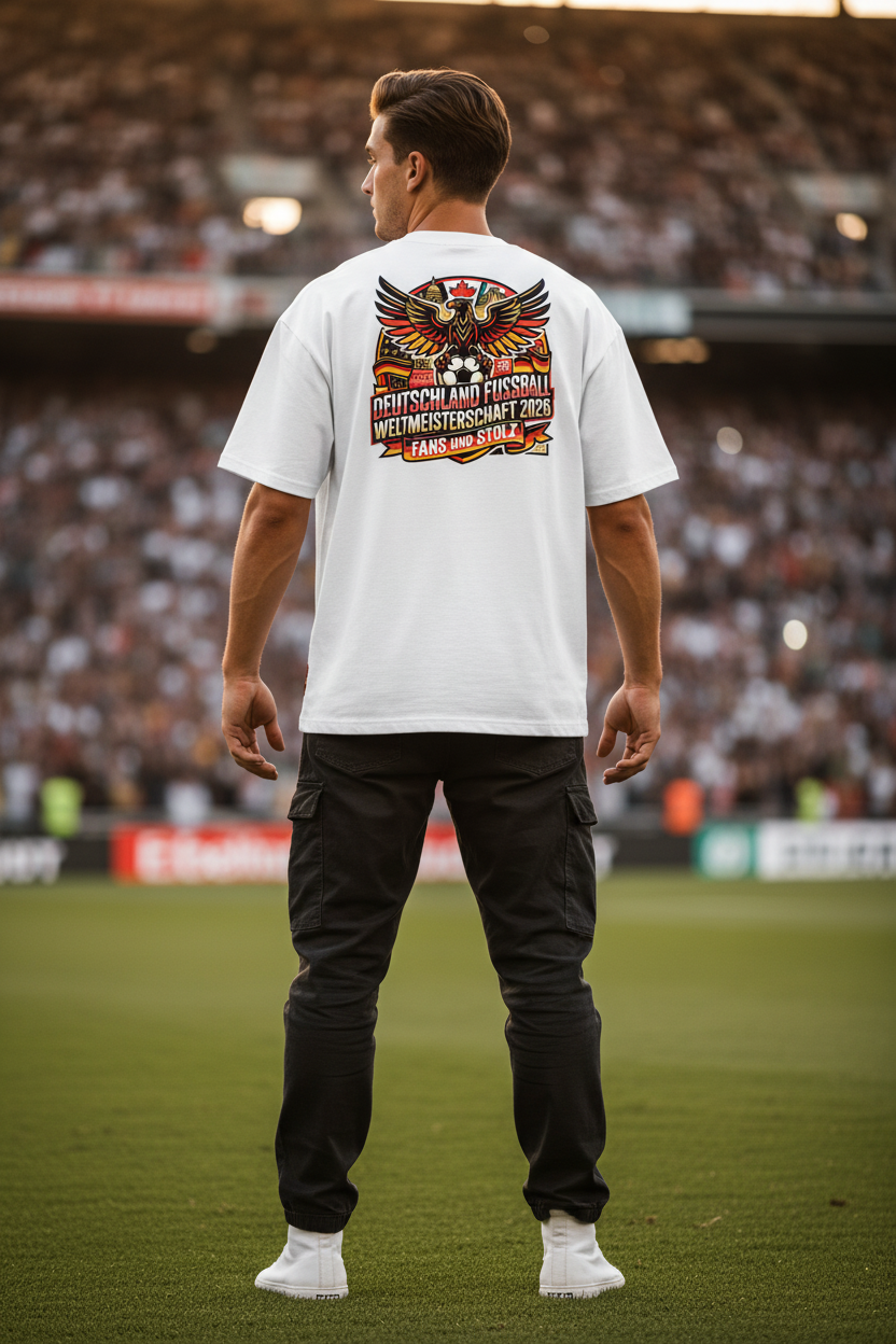 Adler T-Shirt Weiß mit Model
