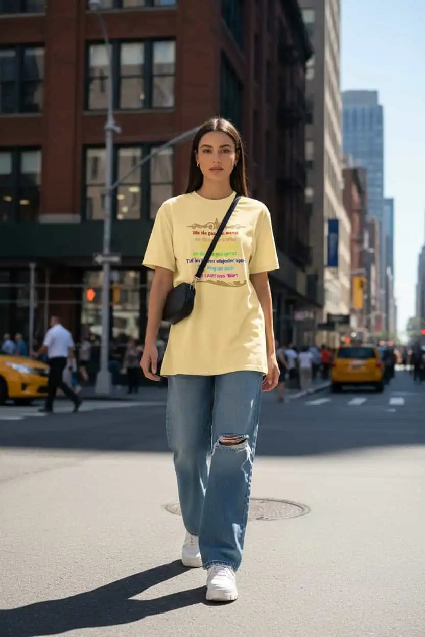  Damen Bio T-Shirt „Der Weg zum ICH BIN" von TextilRebell – 100% Bio-Baumwolle, GOTS-zertifiziert, stückgefärbt, nachhaltige Streetwear