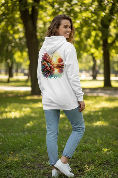 Weiß: Damen Bio Hoodie See Weiß von TextilRebell – GOTS-zertifiziert, 350 g/m², faire Produktion