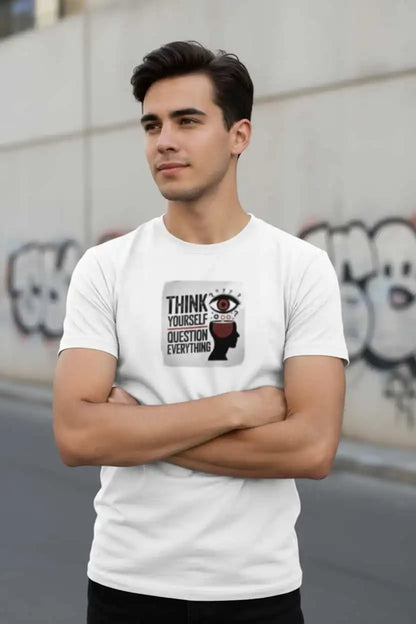 Herren Bio T-Shirt Denk Weiß von TextilRebell – GOTS-zertifiziert, 180 g/m², faire Produktion
