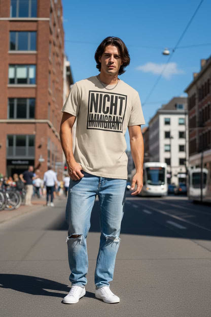 Unisex Statement T-Shirt Nicht in Desert Dust – Männer Streetwear Lifestyle – 100% Bio-Baumwolle GOTS zertifiziert – TextilRebell