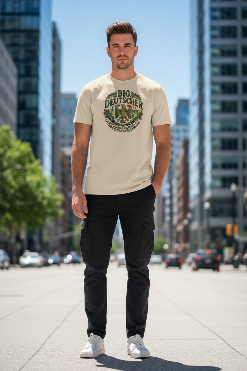 Herren Bio T-Shirt Desert Dust mit Bio Deutscher Adler Print – GOTS-zertifiziert | TextilRebell
