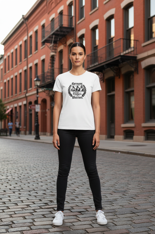 Dichter T-Shirt Weiß – Lifestyle mit Hintergrund