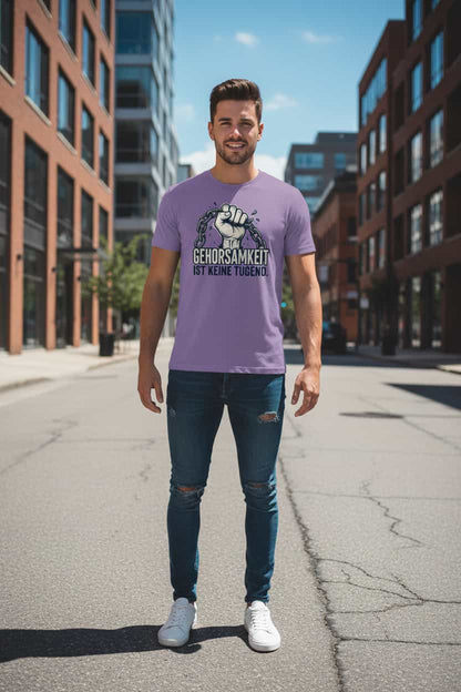 „Herren Bio T-Shirt Gehorsamkeit von TextilRebell – 100% GOTS-zertifizierte Bio-Baumwolle, nachhaltiges Statement Streetwear"