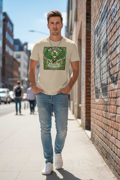 Herren Bio T-Shirt „Deutsch" – Desert Dust – GOTS-zertifiziert, 100% Bio-Baumwolle – TextilRebell