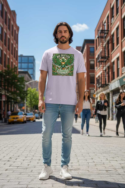 Herren Bio T-Shirt „Deutsch" – Lavendel – GOTS-zertifiziert, 100% Bio-Baumwolle – TextilRebell