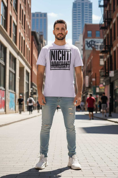 Unisex Statement T-Shirt Nicht in Lavendel – Männer Streetwear Lifestyle – 100% Bio-Baumwolle GOTS zertifiziert – TextilRebell