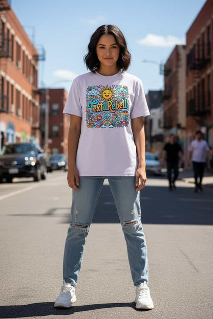 Damen Bio-Baumwolle T-Shirt GOTS-zertifiziert „Sonne" – TextilRebell
