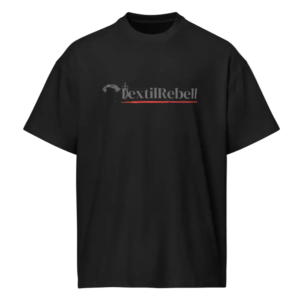 Herren Oversized Boxy T-Shirt Schwarz von TextilRebell – 100% Bio-Baumwolle, GOTS-zertifiziert, nachhaltiger Streetwear-Styl