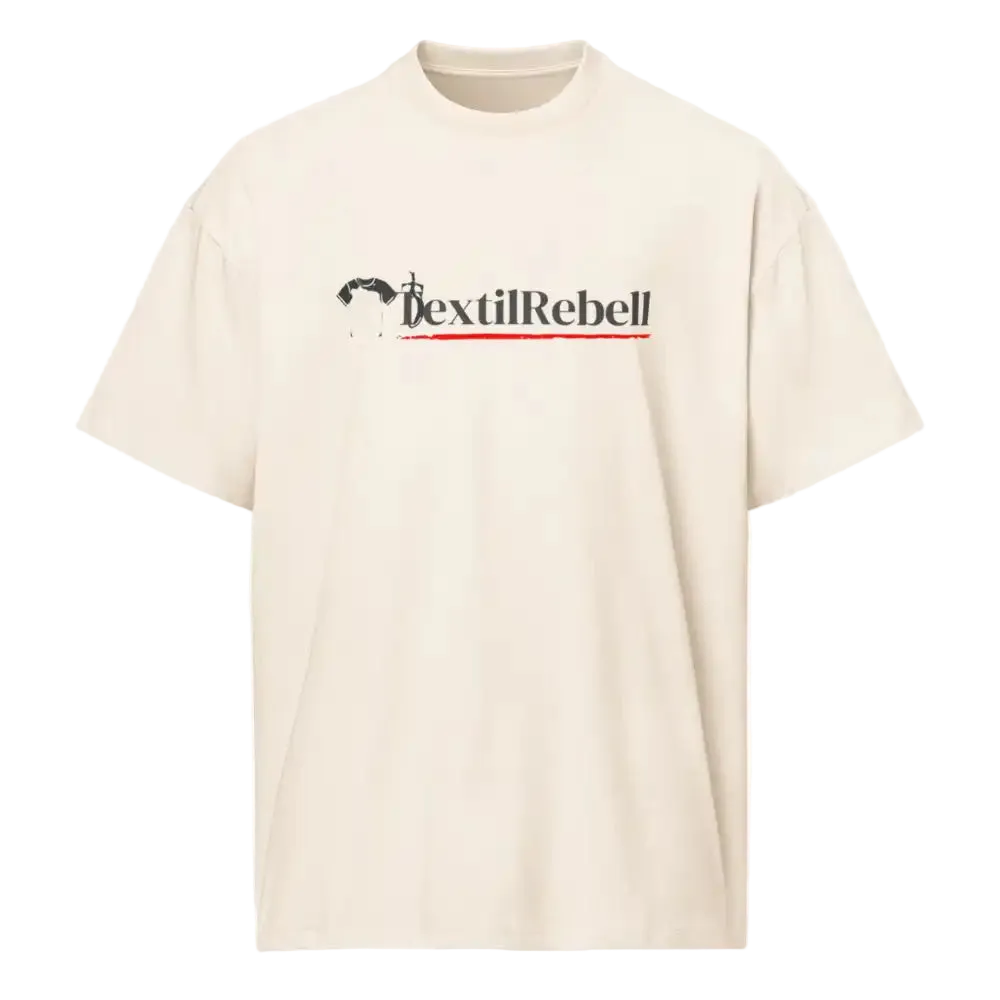 Herren Oversized Boxy T-Shirt Vintage White von TextilRebell – 100% Bio-Baumwolle, GOTS-zertifiziert, faire Produktion
