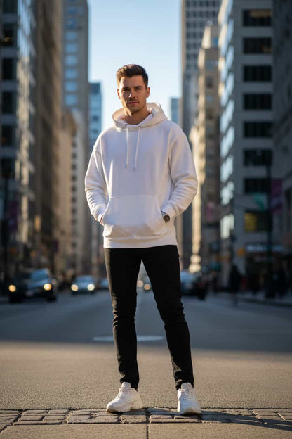 Schwarz: Herren Bio Hoodie Widerstand Schwarz von TextilRebell – GOTS-zertifiziert, 350 g/m², nachhaltiger Streetwear-Style