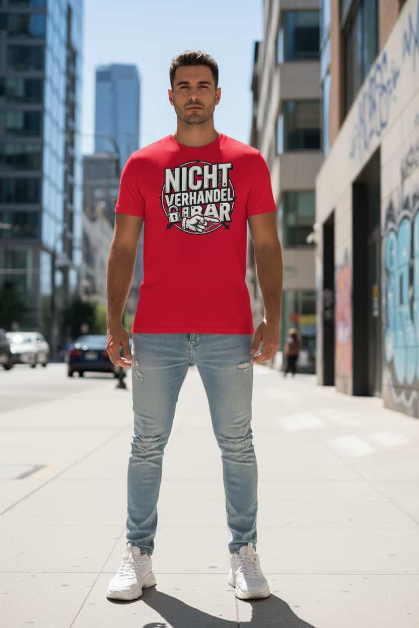  „Herren Bio T-Shirt Rot – GOTS-zertifiziert | TextilRebell"