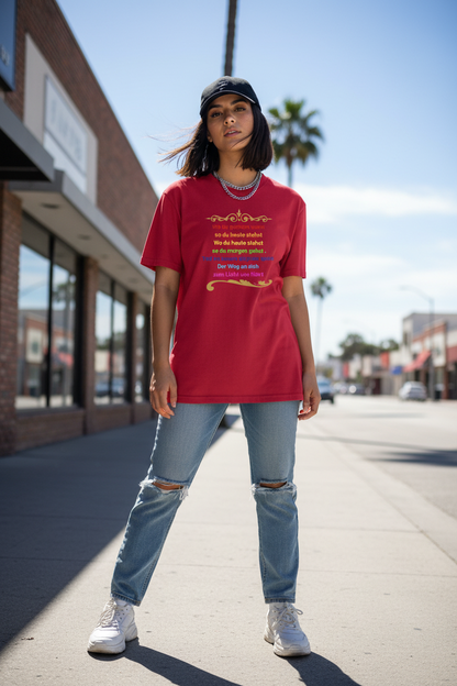  Damen Bio T-Shirt „Der Weg zum ICH BIN" von TextilRebell – 100% Bio-Baumwolle, GOTS-zertifiziert, stückgefärbt, nachhaltige Streetwear