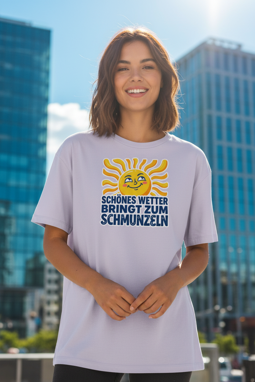 Damen Bio T-Shirt Schönes Wetter in Lavendel – 100% Bio-Baumwolle, 180 g/m², GOTS-zertifiziert | TextilRebell