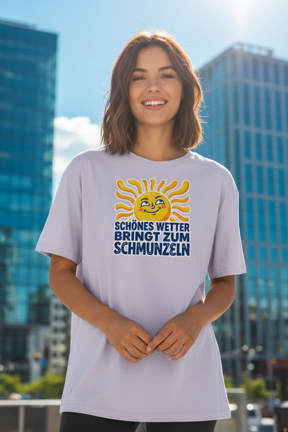 Damen Bio T-Shirt Schönes Wetter in Lavendel – 100% Bio-Baumwolle, 180 g/m², GOTS-zertifiziert | TextilRebell