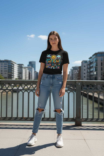Damen Bio-Baumwolle T-Shirt GOTS-zertifiziert „Sonne" – TextilRebell

