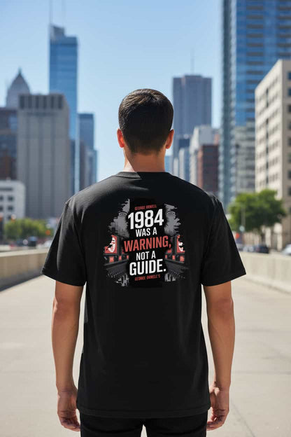 Schwarz: Herren Bio T-Shirt 1984 Schwarz von TextilRebell – GOTS-zertifiziert, 180 g/m², nachhaltiger Streetwear-Style
