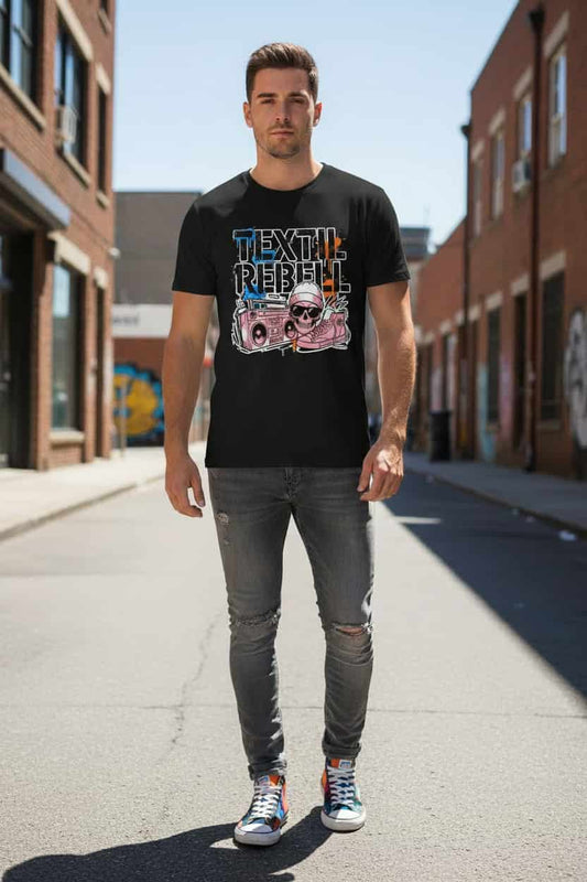 „Herren Bio T-Shirt Cool von TextilRebell – 100% GOTS-zertifizierte Bio-Baumwolle, nachhaltiges Statement Streetwear"