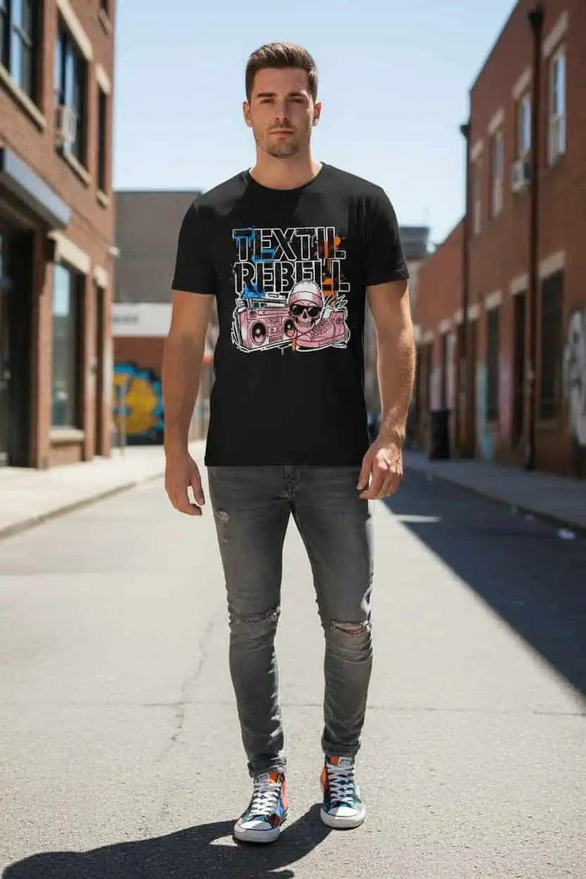 „Herren Bio T-Shirt Cool von TextilRebell – 100% GOTS-zertifizierte Bio-Baumwolle, nachhaltiges Statement Streetwear"