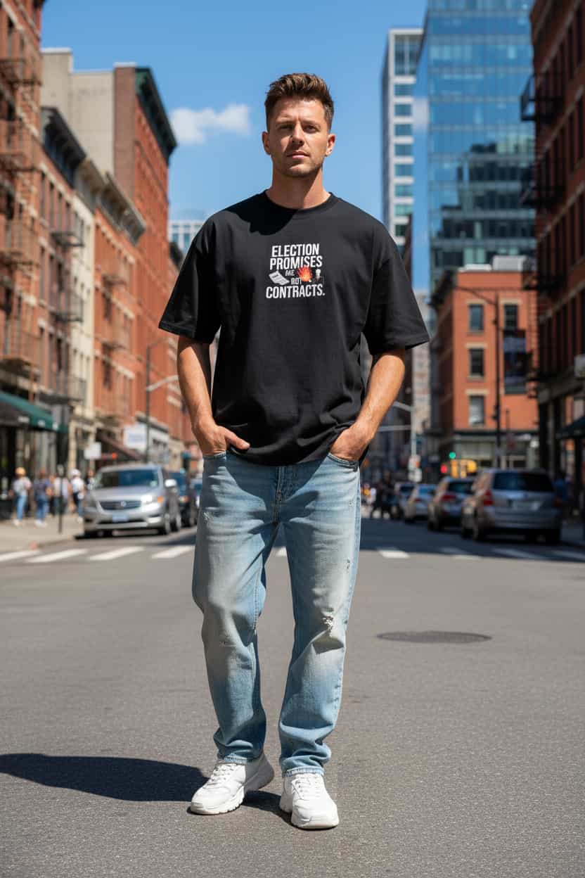 Herren Bio T-Shirt Verträge Schwarz von TextilRebell – GOTS-zertifiziert, Oversized, 100% Bio-Baumwolle, nachhaltiger Streetwear-Style