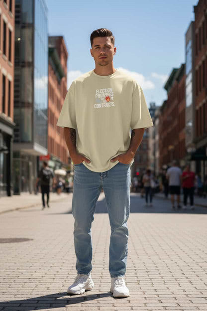 Herren Bio T-Shirt Verträge Stein von TextilRebell – GOTS-zertifiziert, Oversized, 100% Bio-Baumwolle, faire Produktion