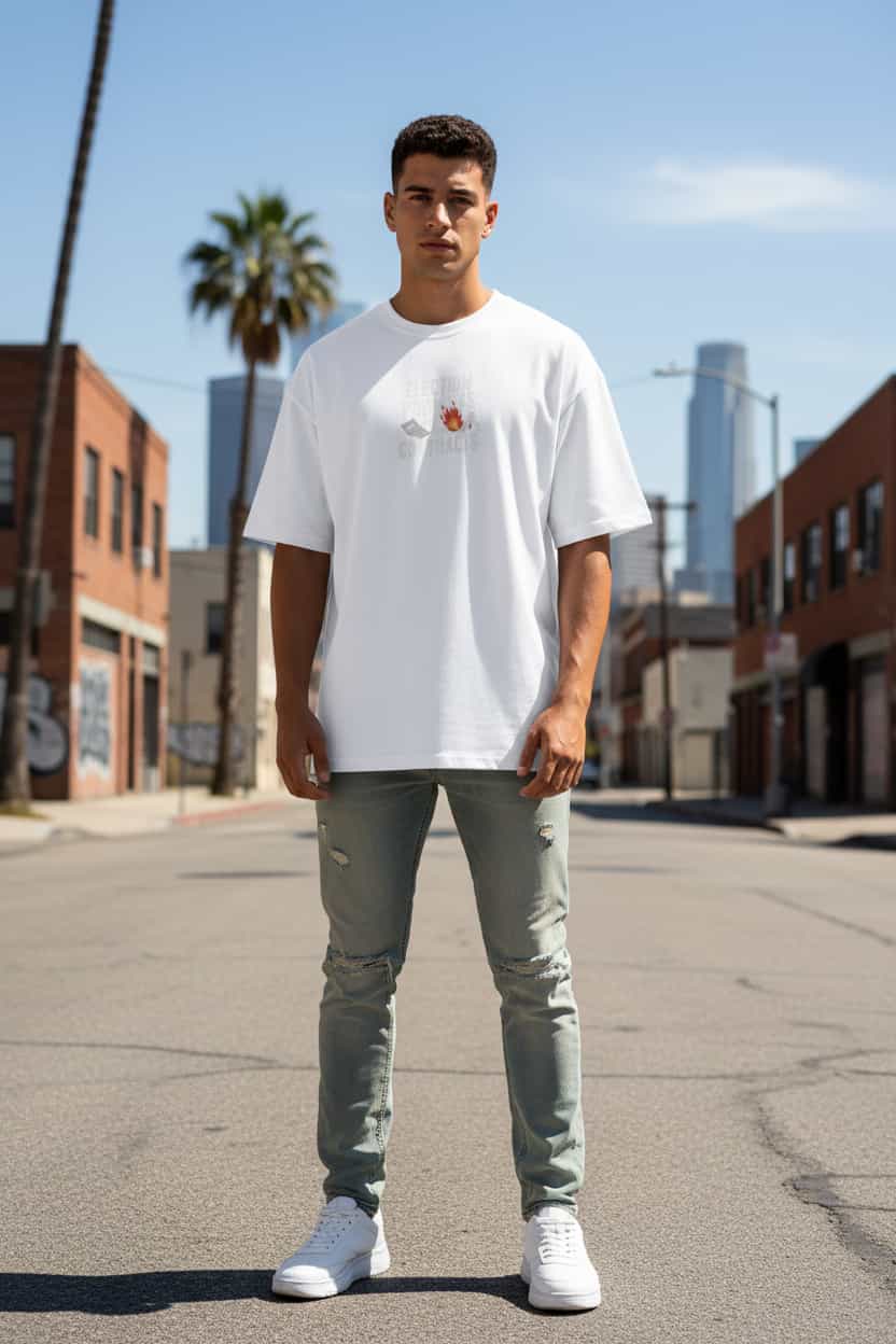 Herren Bio T-Shirt Verträge Weiß von TextilRebell – GOTS-zertifiziert, Oversized, 100% Bio-Baumwolle, nachhaltiger Style