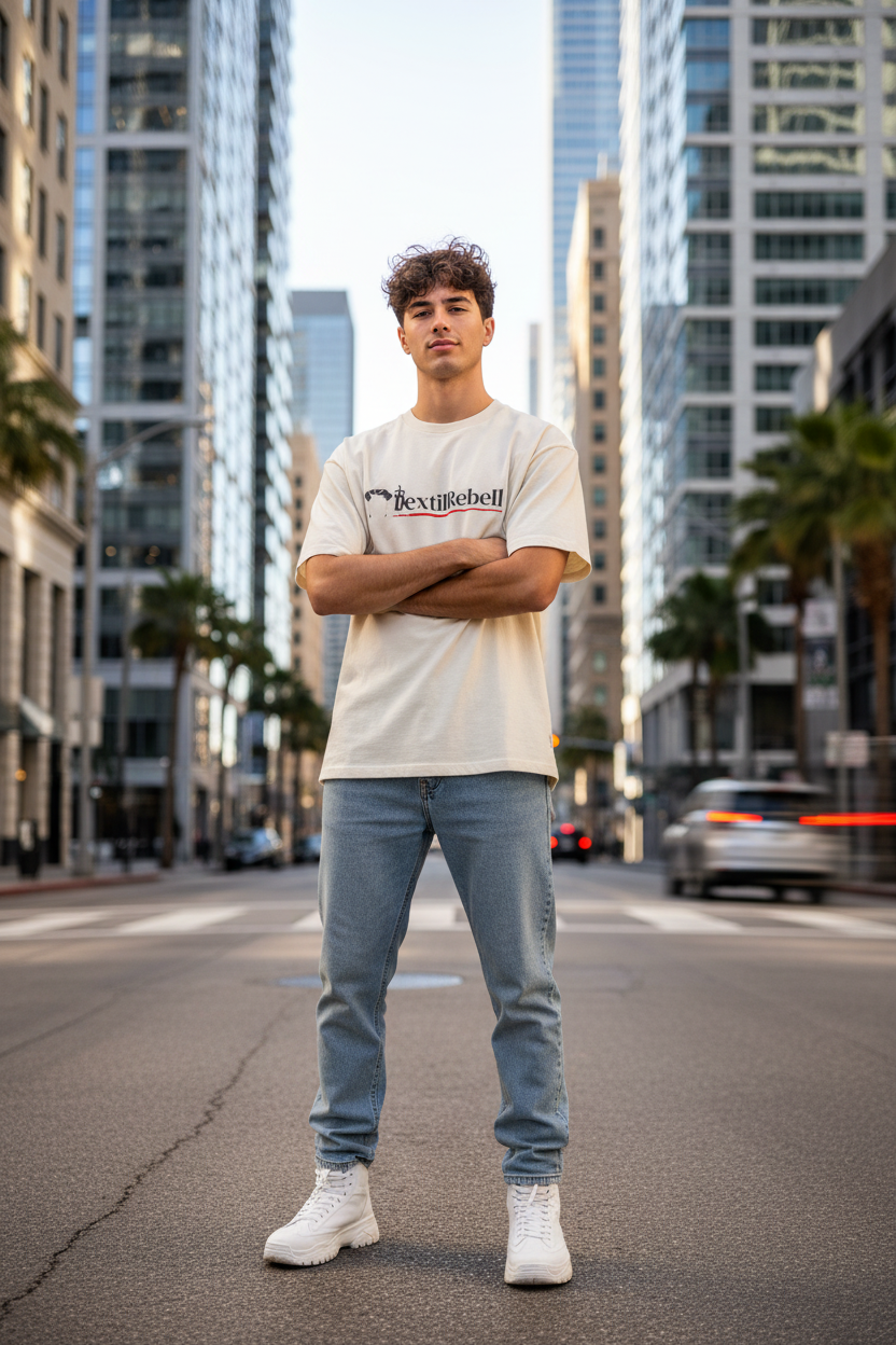 TextilRebell Cream T-Shirt City