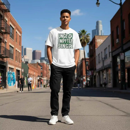 Herren T-Shirt aus Bio-Baumwolle – Single in Weiß | GOTS & OEKO-TEX zertifiziert | TextilRebell