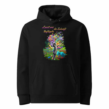 Weiß: Damen Bio Hoodie Zukunft Weiß von TextilRebell – GOTS-zertifiziert, 350 g/m², faire Produktion