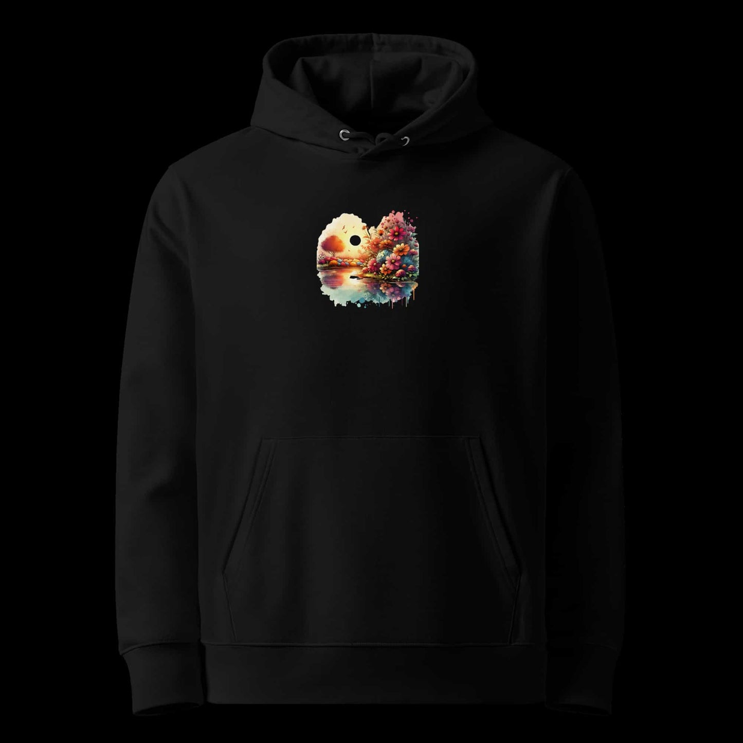 Schwarz: Damen Bio Hoodie See Schwarz von TextilRebell – GOTS-zertifiziert, 350 g/m², nachhaltiger Streetwear-Style