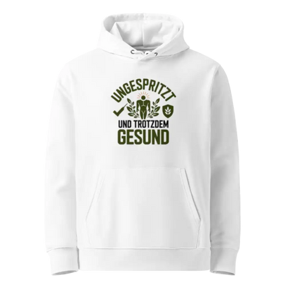 Damen Bio Hoodie Gesund Weiß von TextilRebell – GOTS-zertifiziert, 350 g/m², faire Produktion
