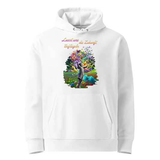 Damen Bio Hoodie Zukunft Weiß von TextilRebell – GOTS-zertifiziert, 350 g/m², faire Produktion