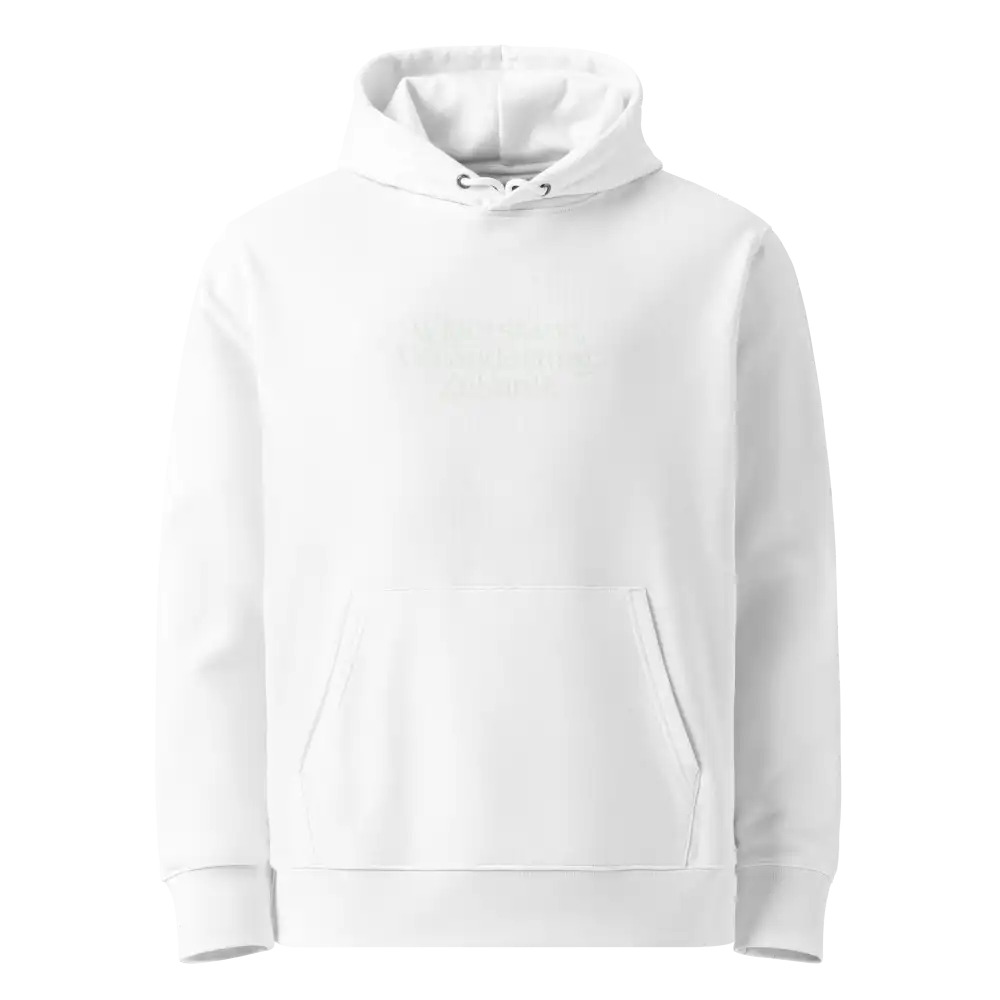 Herren Bio Hoodie Widerstand Weiß  von TextilRebell – GOTS-zertifiziert, 350 g/m², nachhaltiger Streetwear-Style