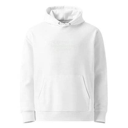 Herren Bio Hoodie Widerstand Weiß  von TextilRebell – GOTS-zertifiziert, 350 g/m², nachhaltiger Streetwear-Style