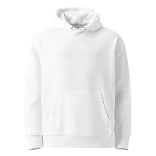 Herren Bio Hoodie Widerstand Weiß  von TextilRebell – GOTS-zertifiziert, 350 g/m², nachhaltiger Streetwear-Style