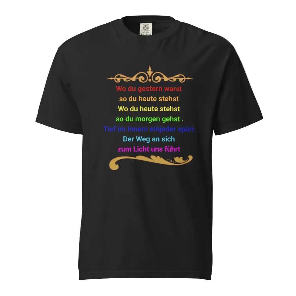 Damen Bio T-Shirt „Der Weg zum ICH BIN" von TextilRebell – 100% Bio-Baumwolle, GOTS-zertifiziert, stückgefärbt, nachhaltige Streetwear