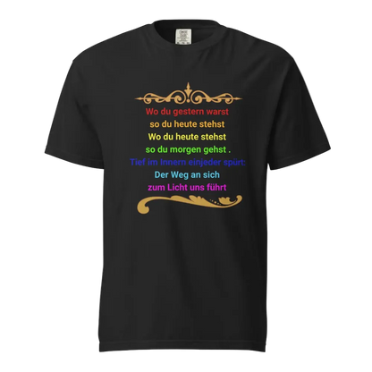 Damen Bio T-Shirt „Der Weg zum ICH BIN" von TextilRebell – 100% Bio-Baumwolle, GOTS-zertifiziert, stückgefärbt, nachhaltige Streetwear
