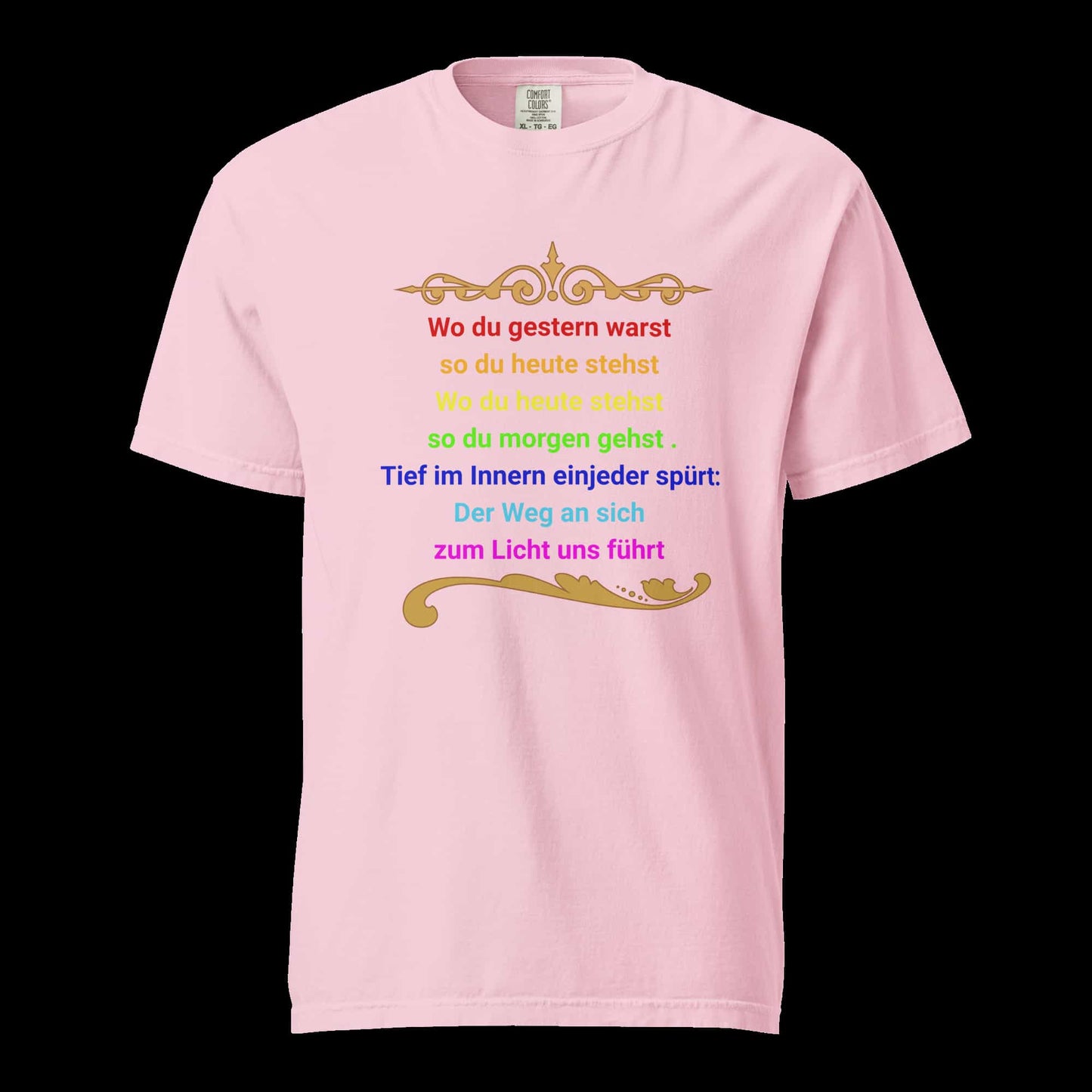 Blossom: Damen Bio T-Shirt Der Weg zum ICH BIN Blossom von TextilRebell – GOTS-zertifiziert, stückgefärbt, faire Produktion