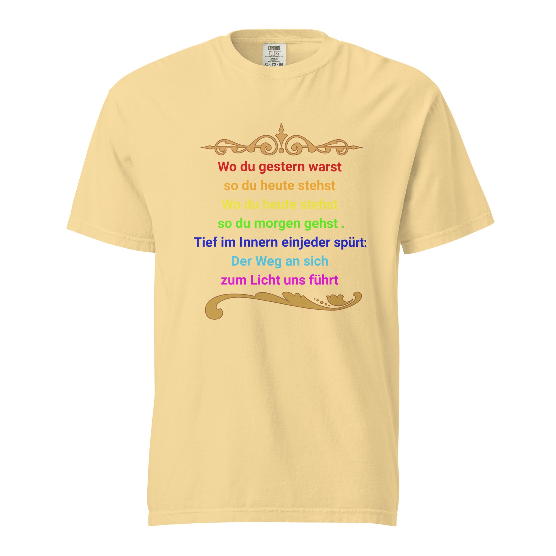 Damen Bio T-Shirt „Der Weg zum ICH BIN" von TextilRebell – 100% Bio-Baumwolle, GOTS-zertifiziert, stückgefärbt, nachhaltige Streetwear