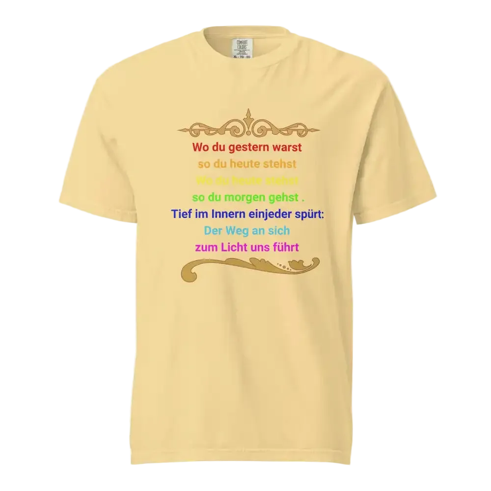  Damen Bio T-Shirt „Der Weg zum ICH BIN" von TextilRebell – 100% Bio-Baumwolle, GOTS-zertifiziert, stückgefärbt, nachhaltige Streetwear