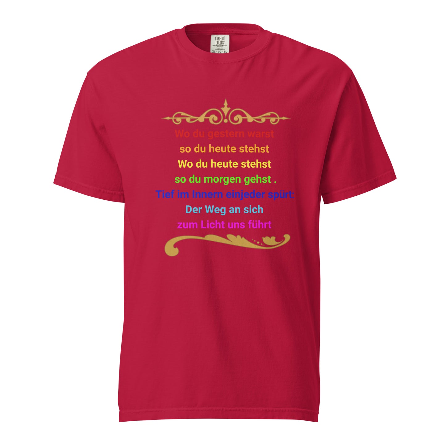  Damen Bio T-Shirt „Der Weg zum ICH BIN" von TextilRebell – 100% Bio-Baumwolle, GOTS-zertifiziert, stückgefärbt, nachhaltige Streetwear