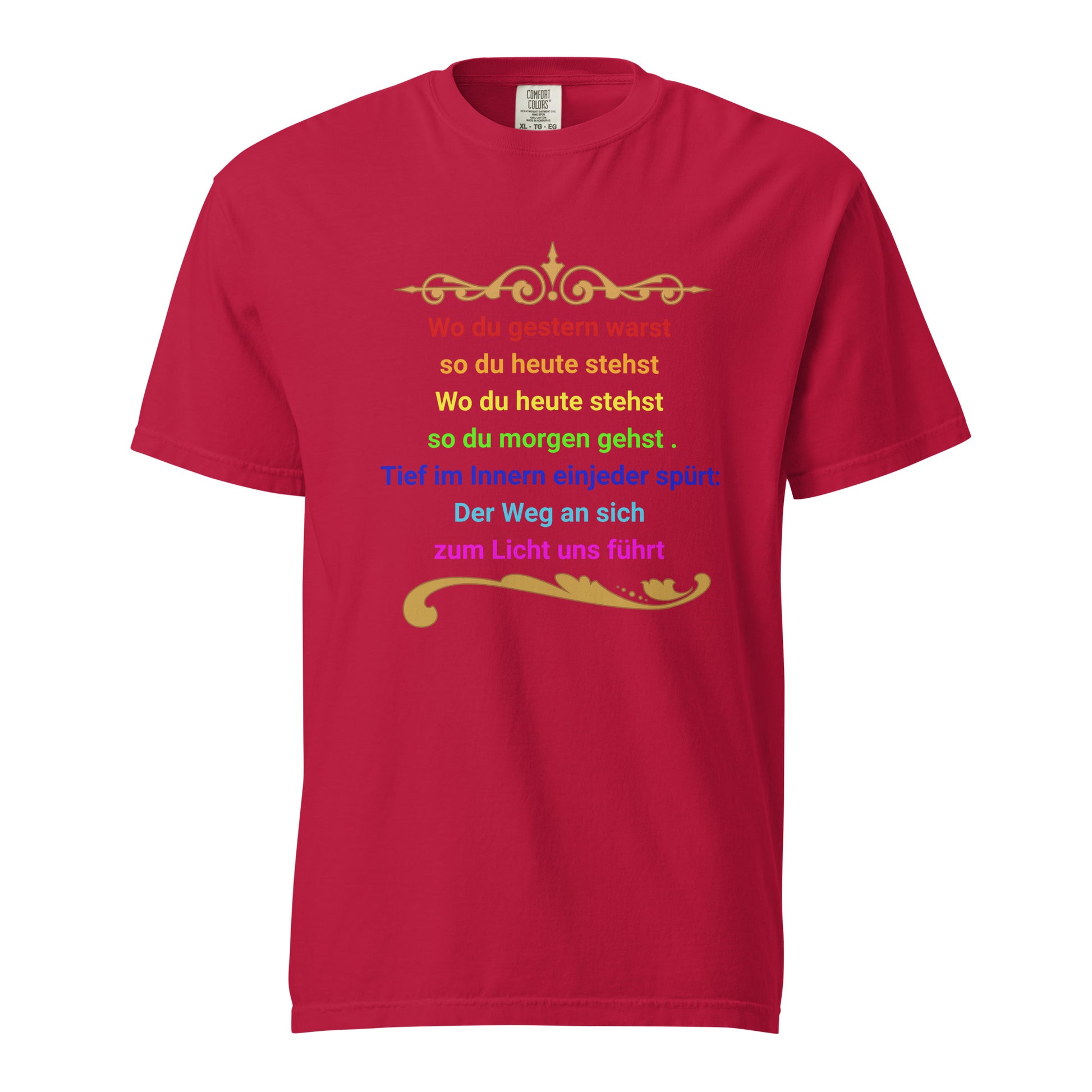  Damen Bio T-Shirt „Der Weg zum ICH BIN" von TextilRebell – 100% Bio-Baumwolle, GOTS-zertifiziert, stückgefärbt, nachhaltige Streetwear